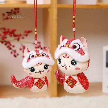 Кукла Змея Год Змеи Мягкая игрушка Китайский Новый год Украшение Талисман Игрушка Праздничная плюшевая змея для семьи и детей S