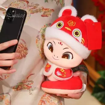 Кукла змея китайские новогодние украшения 15/25/30 см змея чучело плюшевое животное игрушка весенний фестиваль подвесное украшение для рюкзака брелок автомобиль сумка S