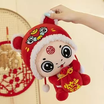 Кукла-змея, мягкая игрушка, симпатичная китайская дизайнерская подушка, мягкий подарок на год змеи для мальчиков и девочек, украшение для дома, привлекающее богатство S