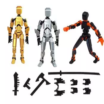 Куклы для 3D-печати, роботы для всего тела, декомпрессионные и игровые инструменты One Size золотой