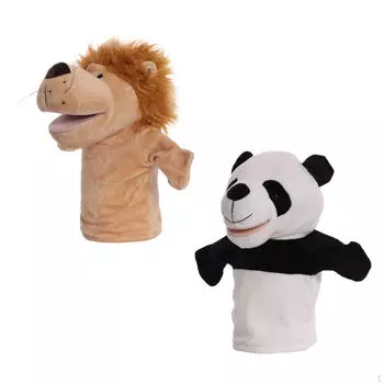 Куклы для животных, развивающие игрушки для детей с подвижным ртом для ролевых игр Zebra donkey