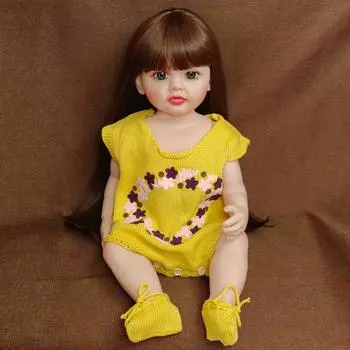 Куклы Reborn для девочек 55 см, полностью силиконовые, реалистичные, для новорожденных, кукла Bebe для детей, подарок, игрушка для игр перед сном