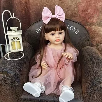 Куклы Reborn для маленьких девочек, 55 см, полностью силиконовые, виниловые, Реалистичная кукла принцессы Bebe, модель KEIUMI, Новое поступление, детские летние подарки, игрушки 22 inch about 55 cm коричневый