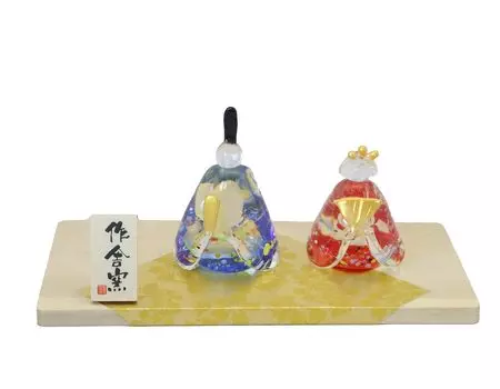 Куклы ручной работы из цветного стекла Craftsman House Peach Festival Hina (стоячий)