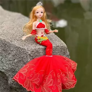 Куклы с ярким выражением, великолепное платье, коллекционная кукла 45 см с платьем русалки для декора, детская кукла в подарок
