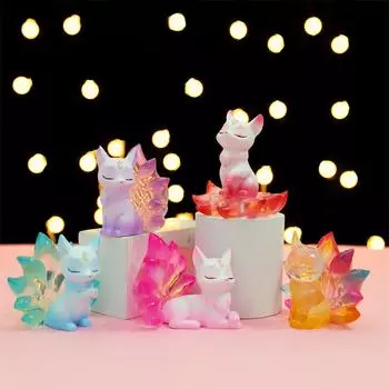 Куклы-слепки в виде девятихвостой лисы Тушань - модные украшения в виде маленькой лисы, креативный подарок на день рождения для девочек Blind Box Series