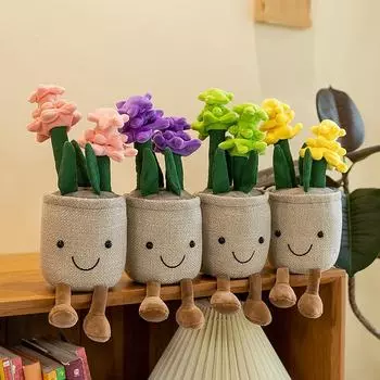 Кукольная фигурка суккулентное растение в горшке кактус метательная плюшевая игрушка подарок для занятий 23-32cm