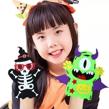 Кукольная игрушка на Хэллоуин, кукла-марионетка, ручная кукольная кукла, танцевальное кукольное шоу, набор для занятий рукоделием, набор из 2 милых детских двигающихся рук