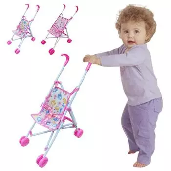 Кукольная коляска для кукол, коляска для кукол, складная портативная кукольная коляска, зонтик, коляска для реалистичных ролевых игр, аксессуары для кукол для детей красный