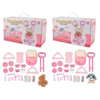 Кукольная коляска для питомца, игрушка для ролевых игр, собака, большая тележка для толкания, развивающая игрушка для мальчиков и девочек, детей Teddy