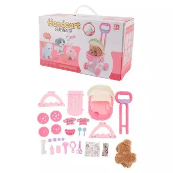 Кукольная коляска для питомца, игрушка для ролевых игр, собака, большая тележка для толкания, развивающая игрушка для мальчиков и девочек, детей