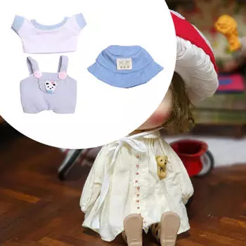 Кукольная одежда для 17см 15см плюшевая футболка комбинезон комплект удобный модный реквизит для фотосессии