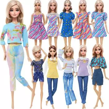 Кукольная одежда для куклы Барби, много стилей, спортивная одежда, платье, юбка, модная одежда для куклы 1/6 11,5 дюймов, игрушка для девочек(никаких кукол)