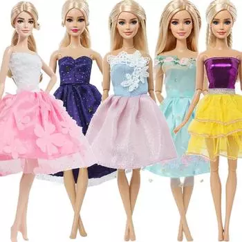 Кукольная одежда для кукол Барби, модное мини-платье, вечерние наряды, аксессуары для куклы 1/6 11,5 дюймов, игрушка для девочек(НЕТ КУКЛ)