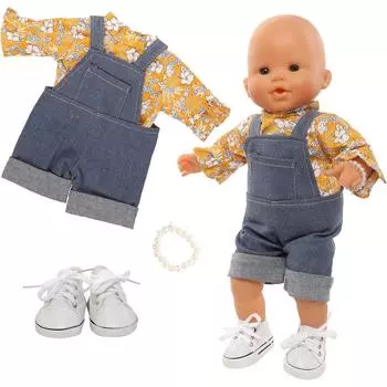 Кукольная одежда, комбинезоны для кукол, джинсовая одежда, обувь для кукол 35-43 см 30*15.8cm темно-синий