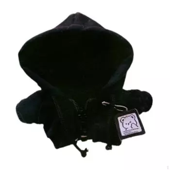 Кукольная одежда куртка на молнии 17 см подарки на день рождения для детей аксессуары своими руками украшения стильное фото чёрный