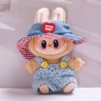 Кукольная одежда наряд фото реквизит мини DIY мода плюшевые аксессуары одежда для 17 см blue clothes hat