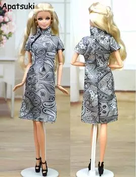 Кукольная одежда ручной работы китайское традиционное платье ципао платье для куклы Барби одежда чонсам уникальные вечерние платья разноцветный