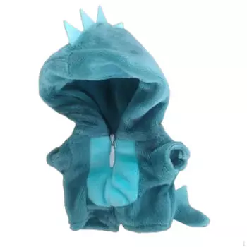 Кукольная одежда с капюшоном, костюм для одежды из хлопка с чучелом животного для 3,94-4,72 дюйма зелёный