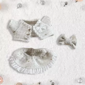 Кукольная одежда юбка костюм одежда очаровательная для детей подарок на день рождения мягкий стильный наряд белый