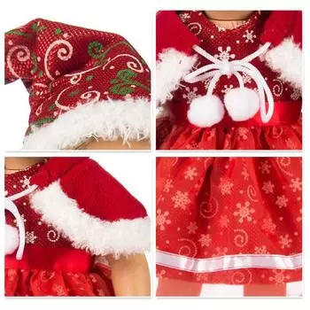 Кукольная одежда в рождественском стиле с милым узором, подходит для 18 кукол 43 см, для девочек, для поколения Inch & Dol G0A9 A-clothes no doll