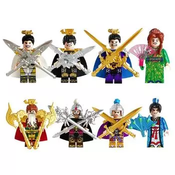 Кукольная серия «Троецарствие» Древние китайские генералы Кукла Дети собирают строительные блоки Игрушки