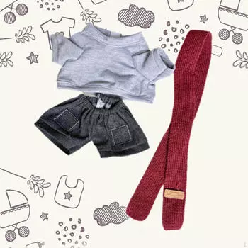 Кукольная толстовка со штанами, аксессуары для костюмов, миниатюрная одежда, наряды для девочек ростом 38 см