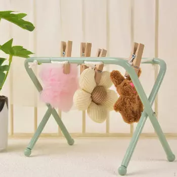 Кукольная вешалка для одежды, кукольная мебель с прищепками, детские подарки, железный игровой набор, фигурка
