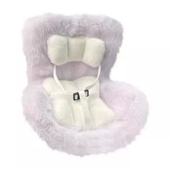 Кукольное автокресло с мягкой плюшевой подушкой, зажимом для вентиляции и настольной подставкой — милое и практичное украшение для машины для поклонников и коллекционеров кукол! One Size фиолетовый