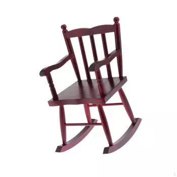 Кукольное кресло-качалка в масштабе 1/6, мебель для гостиной для диорамы красный