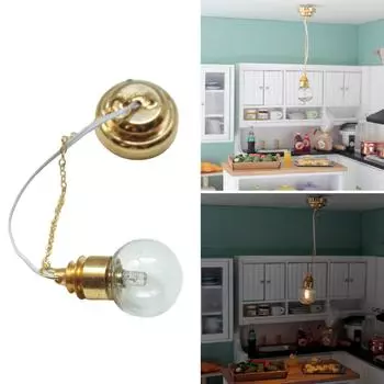 Кукольные домики 1/12 масштаба люстра миниатюрная мебель ролевые игры для детей кукольный домик мебель модель для кукольных домиков