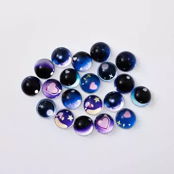 Кукольные глаза «Звездное небо» своими руками, аниме-глаза, синие стеклянные глаза, мини-фиолетовые звездные глазные яблоки, аксессуары для кукол 10mm-C
