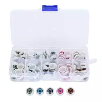 Кукольные глазные яблоки полукруглые пластиковые глаза красочные DIY медвежьи поделки материалы аксессуары для Хэллоуина 12 мм