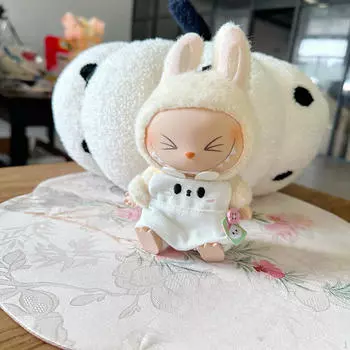 Кукольные штаны с подтяжками для кукол ростом 15 см/5,91 дюйма белый