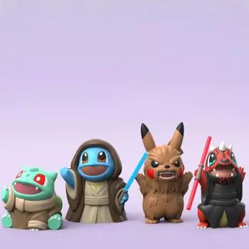 Кукольные украшения из смолы для рабочего стола, фигурки ручной работы, милые украшения для рабочего стола из смолы One Size синий