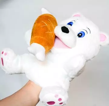 Кукольный Белый Медведь Театр Кукол Перчатки Чревовещания Мягкая Игрушка [С Плотью]