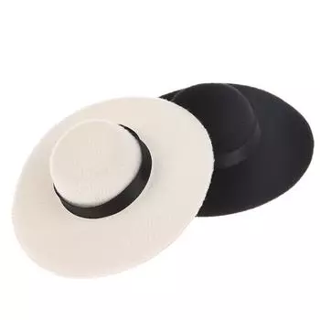 Кукольный цилиндр Миниатюрные шляпы для рукоделия Кукольная одежда Аксессуары Мини-кукольный домик Игрушки своими руками Ролевые игры Игрушки для девочек Коллекция Подарки белый