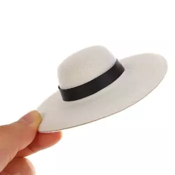 Кукольный цилиндр Миниатюрные шляпы для рукоделия Кукольная одежда Аксессуары Мини-кукольный домик Игрушки своими руками Ролевые игры Игрушки для девочек Коллекция Подарки белый