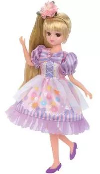 кукольный цветок длинный конский хвост Ликка-чан LD-07 фиолетовый