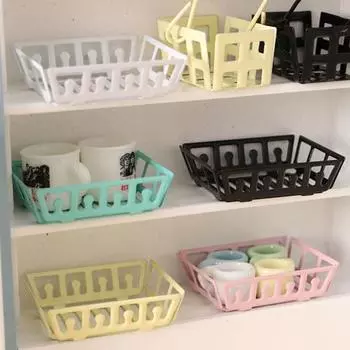 Кукольный дом Аксессуары Симпатичное дотошное мастерство Одноцветное Полезное Нежное миниатюрное украшение корзины Бытовые принадлежности S розовый