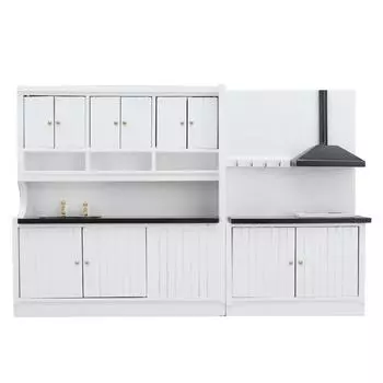 Кукольный дом, кухня, тонкая работа, миниатюрная модель, милый внешний вид, модная деревянная кукольная мебель