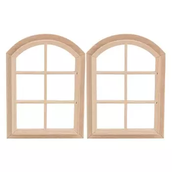 Кукольный домик 1/12 масштаба деревянное окно миниатюрная кукольная мебель окно арочное окно кукольного домика