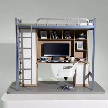 Кукольный домик 1/12 Сцена общежития университета, Мебель для кукольного домика, Украшение кукольного домика Креатив