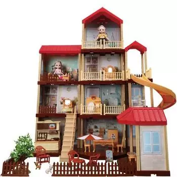 Кукольный домик Bunnyland Princess House, Разные цвета, Популярные игрушки для корейских детей