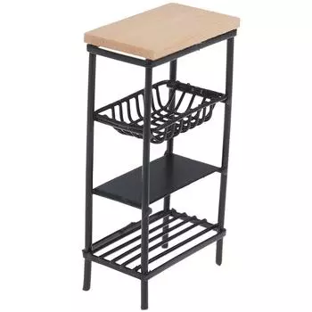 Кукольный домик, черный кухонный сервант, миниатюрная сцена, модель, украшения, украшения