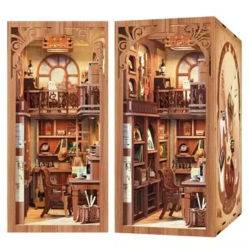 Кукольный домик CuteBee, применимый для начинающих, подростков, взрослых, подарков на день рождения, коллекция украшений, художественное произведение со светодиодной подсветкой и музыкой - BookNook