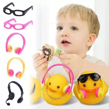 Кукольный домик Цветные очки BJD Мини Моделирование Наушники OB11 Солнцезащитные очки Реквизит Аксессуары Модель Glasses чёрный