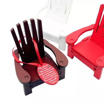 Кукольный домик Европейский ретро деревянный мини-пляжное кресло Миниатюрная мебель Фотореквизит Кукольные аксессуары Мини-спинное кресло