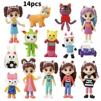 Кукольный домик Габби из ПВХ, фигурки, модель, игрушка, украшение для рабочего стола, аниме-подарок