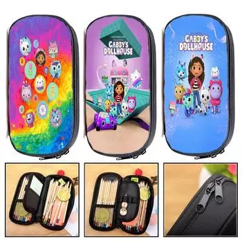 Кукольный домик Gabby s, пенал Gabby Cat, сумка для девочек, большая вместительная коробка для ручек, органайзер, школьные принадлежности, офисные принадлежности, канцелярская сумка 1